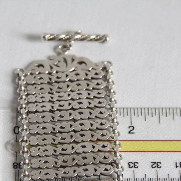 Lois Hill Sterling Silver Scroll Link Bracelet - Picture 4 of 13